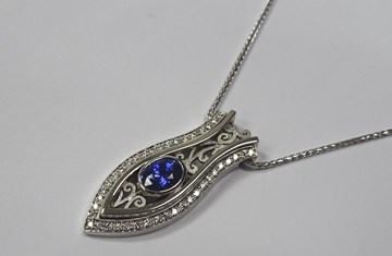 Sapphire and Diamond 3-in-1 Pendant
